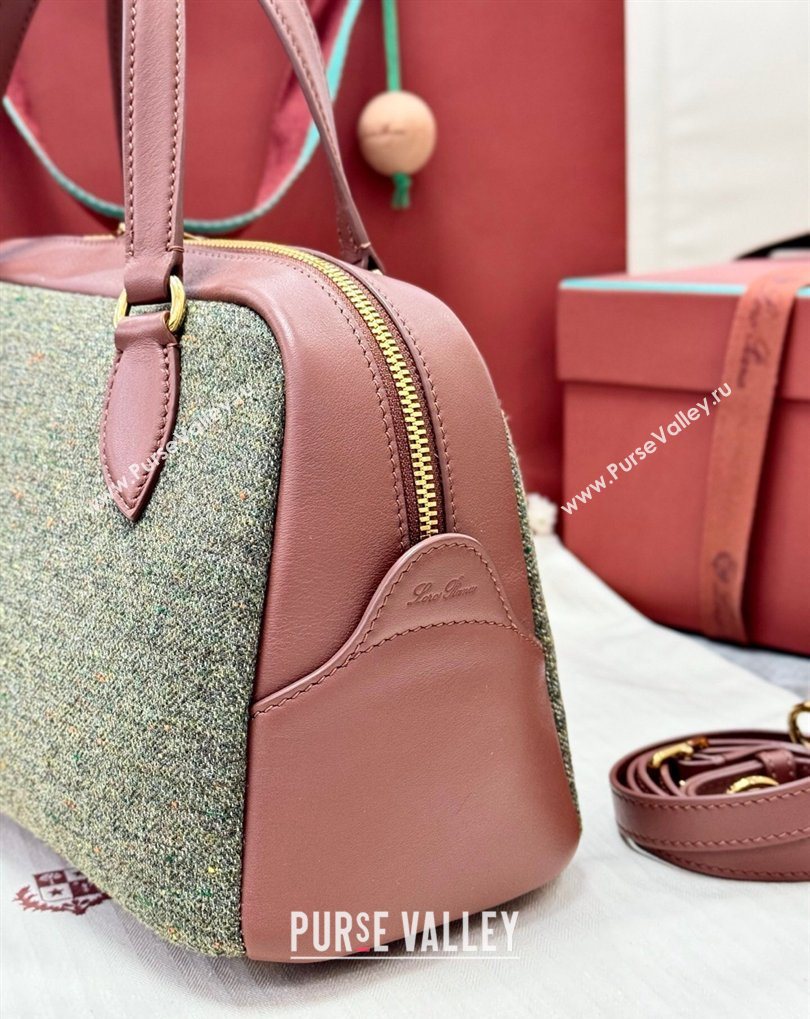 Loro Piana LP Small Needle bag in Cashmere Blend and Leather Caramel/Sage 2026 (BF-260408076)