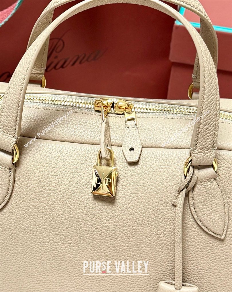 Loro Piana LP Small Needle bag in Grained Leather Light Mastic 2026 (BF-260408080)