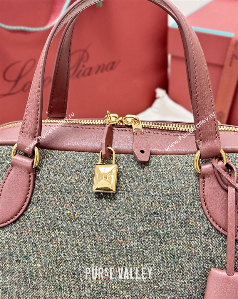 Loro Piana LP Small Needle bag in Cashmere Blend and Leather Caramel/Sage 2026 (BF-260408076)