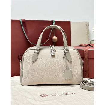 Loro Piana LP Small Needle bag in Grained Nubuck and Leather Grey 2026 FAQ2126 (BF-260408081)