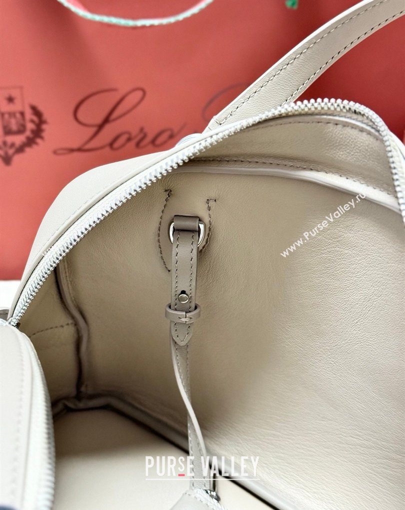 Loro Piana LP Small Needle bag in Grained Nubuck and Leather Grey 2026 FAQ2126 (BF-260408081)