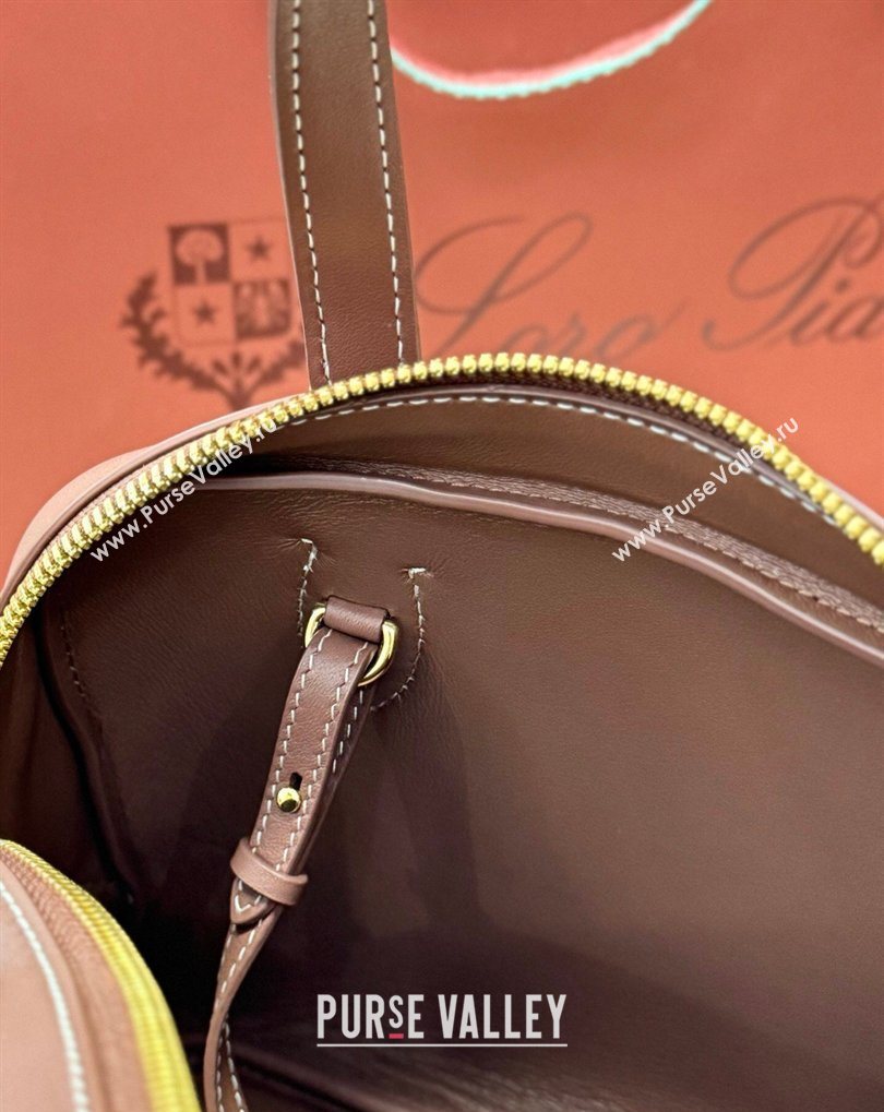 Loro Piana LP Small Needle bag in Canvas and Leather Caramel 2026 (BF-260408082)