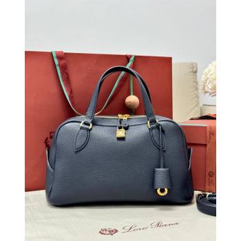 Loro Piana LP Small Needle bag in Grained Leather Dark Royal Blue 2026 (BF-260408084)