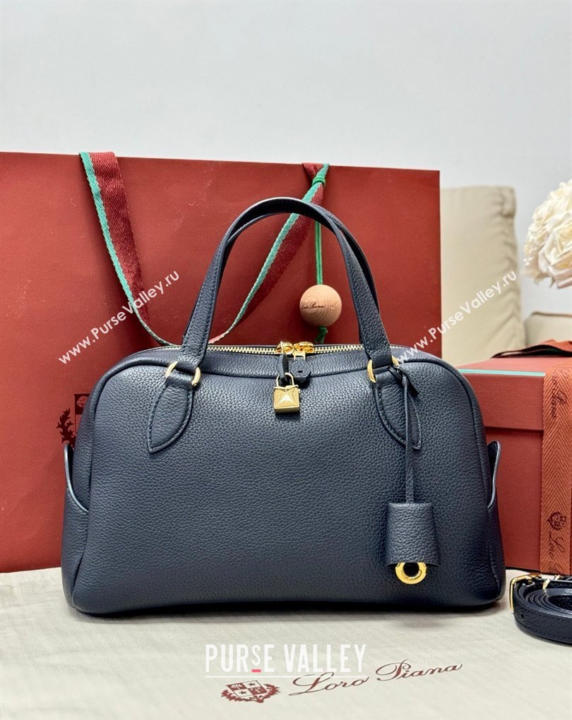 Loro Piana LP Small Needle bag in Grained Leather Dark Royal Blue 2026 (BF-260408084)