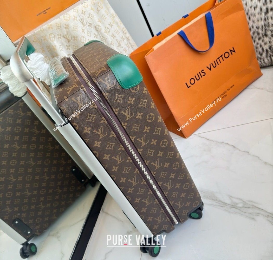 Louis Vuitton Horizon 55 Rolling Suitcase Luggage Travel Bag in Monogram Edlipse Canvas Green2 2025 (YS-250926033)