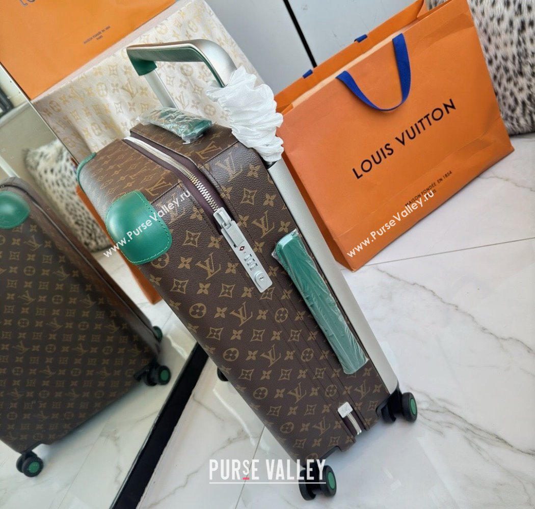Louis Vuitton Horizon 55 Rolling Suitcase Luggage Travel Bag in Monogram Edlipse Canvas Green2 2025 (YS-250926033)