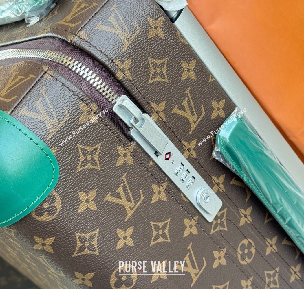 Louis Vuitton Horizon 55 Rolling Suitcase Luggage Travel Bag in Monogram Edlipse Canvas Green2 2025 (YS-250926033)