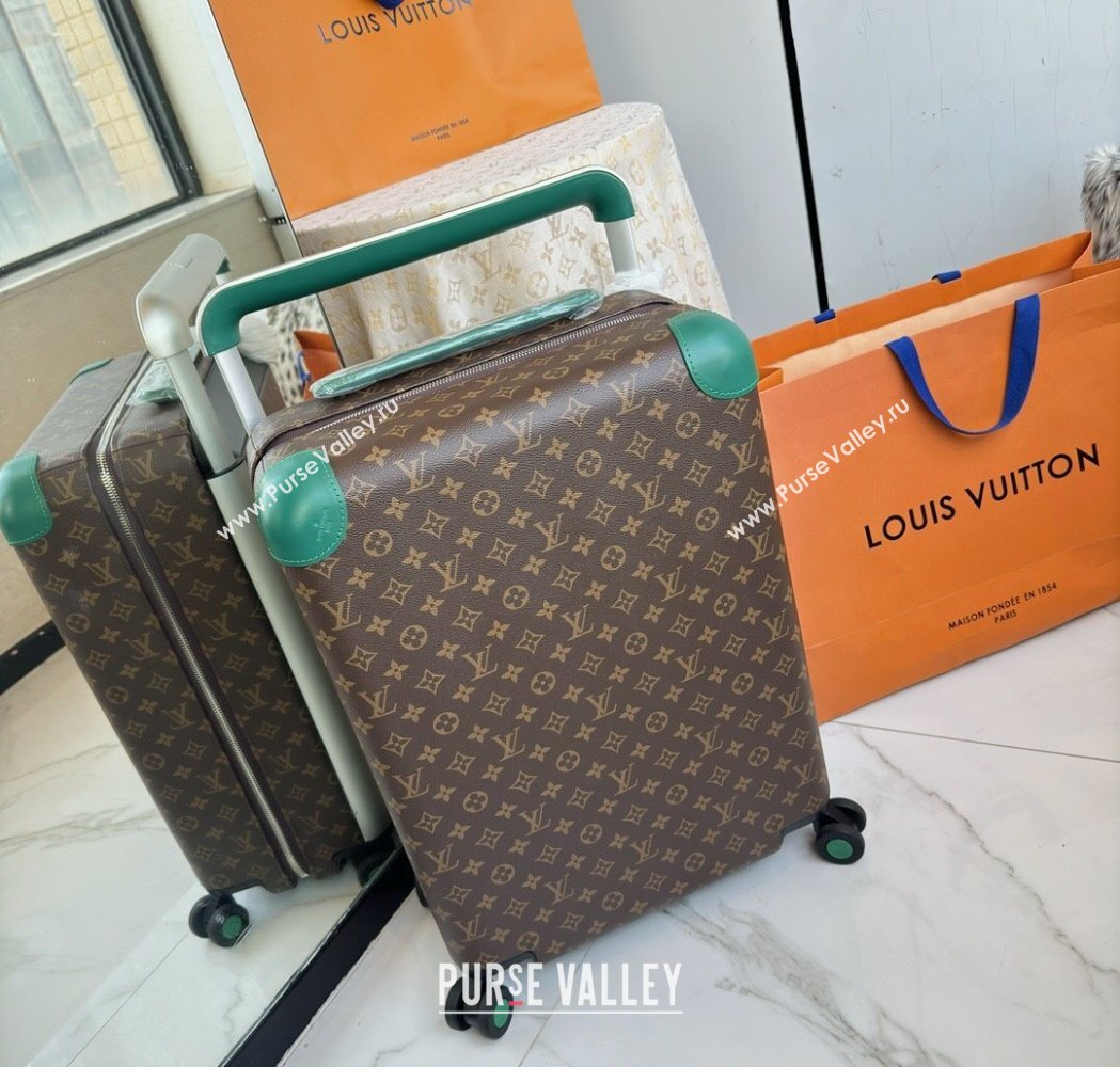 Louis Vuitton Horizon 55 Rolling Suitcase Luggage Travel Bag in Monogram Edlipse Canvas Green2 2025 (YS-250926033)