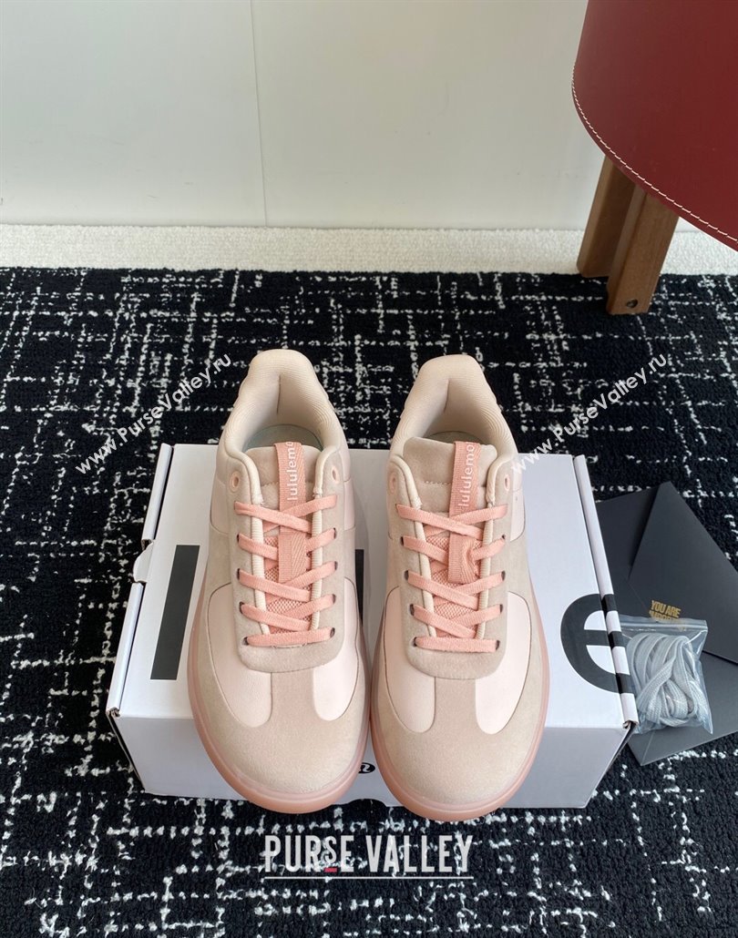 Lululemon City Verse Sneakers in Leather and Suede Light Pink 2025 (SS-250428161)