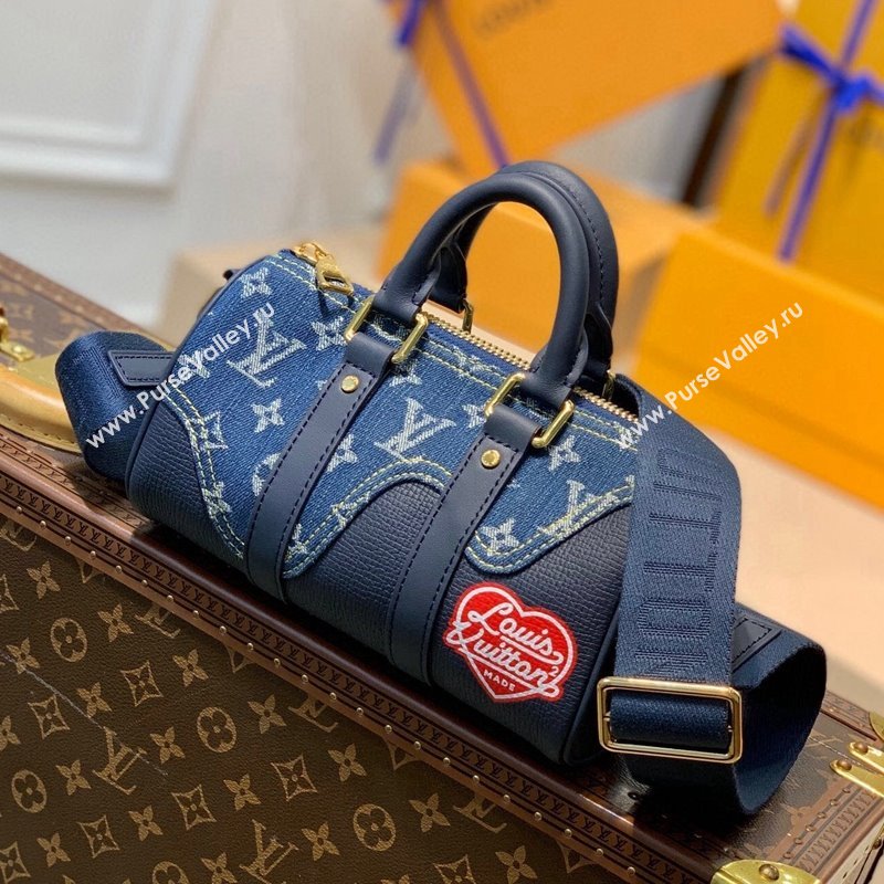 Louis Vuitton Mens Monogram Drip Keepall XS Bag M81011 Blue 2021 (KI-21112715)