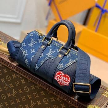 Louis Vuitton Mens Monogram Drip Keepall XS Bag M81011 Blue 2021 (KI-21112715)