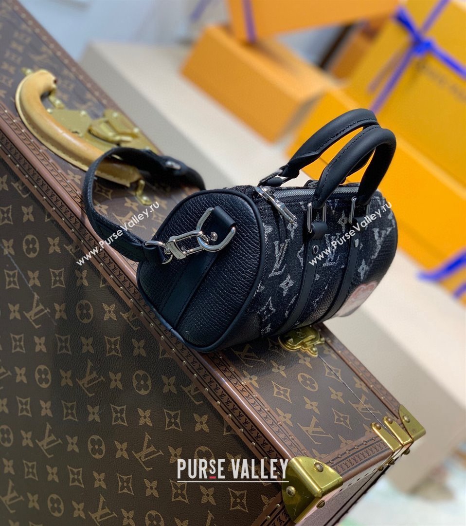 Louis Vuitton Mens Monogram Drip Keepall XS Bag M81011 Black 2021 (KI-21112716)