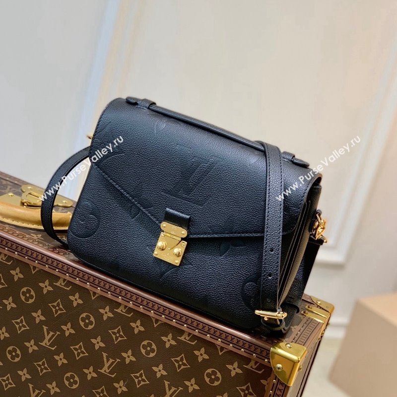 Louis Vuitton Pochette Metis Bag in Black Embossed Grained Leather M59211 2021 (KI-21112723)