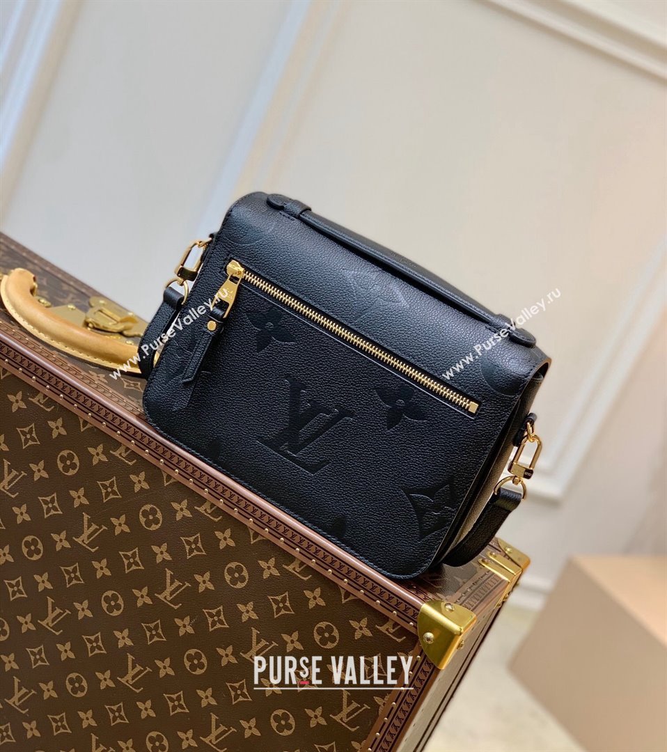Louis Vuitton Pochette Metis Bag in Black Embossed Grained Leather M59211 2021 (KI-21112723)