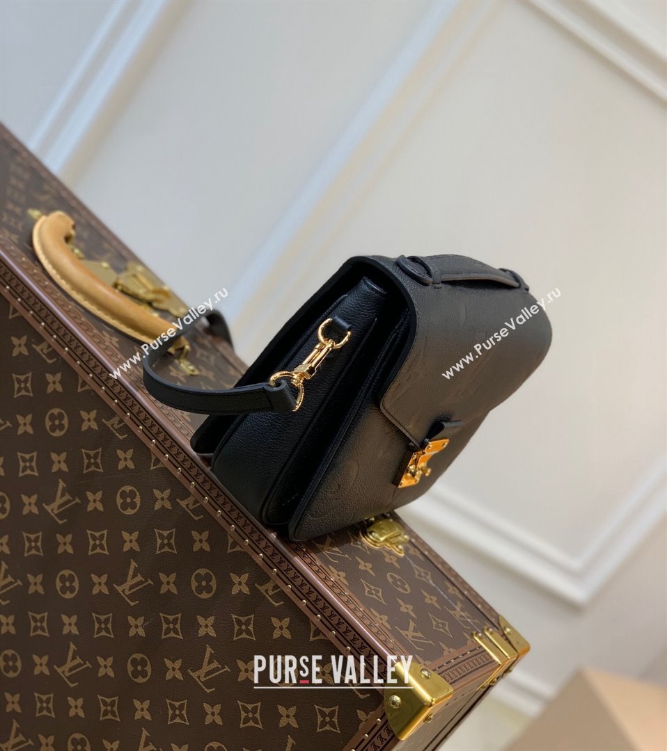 Louis Vuitton Pochette Metis Bag in Black Embossed Grained Leather M59211 2021 (KI-21112723)
