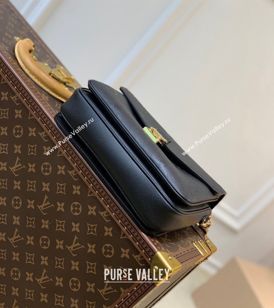 Louis Vuitton Pochette Metis Bag in Black Embossed Grained Leather M59211 2021 (KI-21112723)