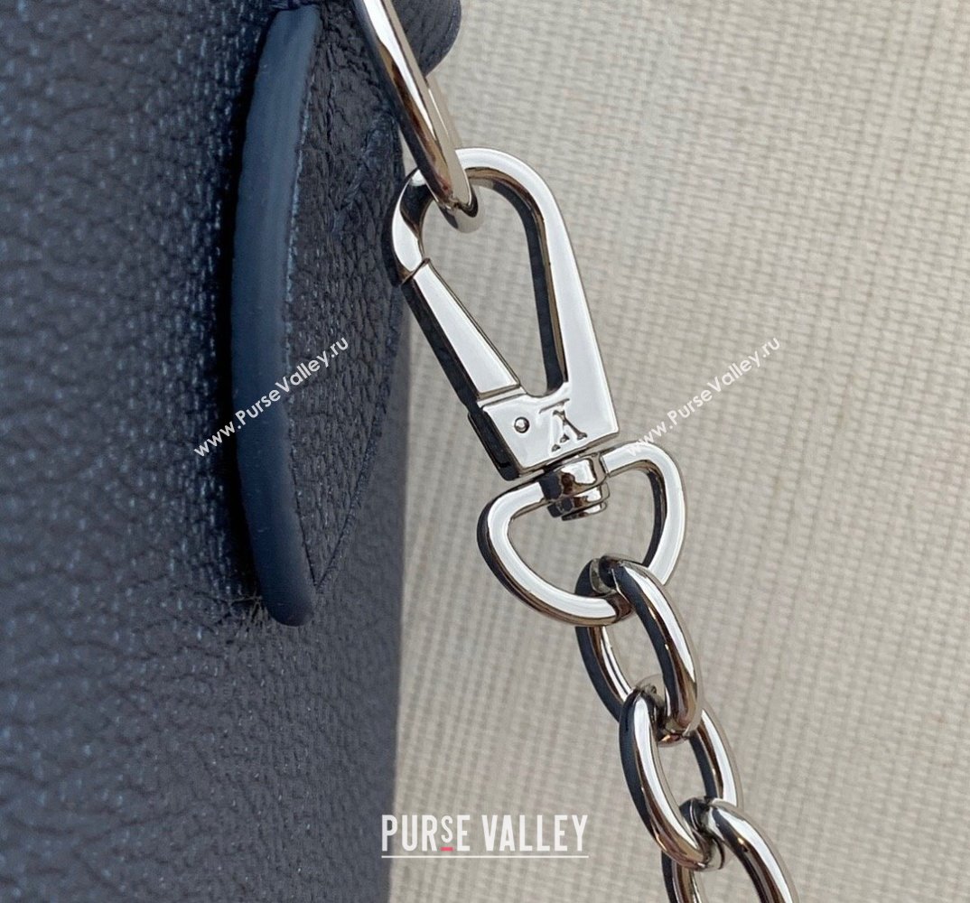 Louis Vuitton Speedy Bandoulière 20 Bag in Shimmering Navy Blue Embossed Grained Leather M58958 2021 (KI-21112724)