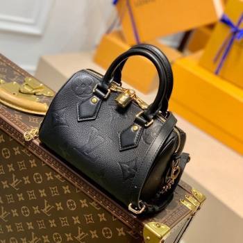 Louis Vuitton Speedy Bandoulière 20 Bag in Black Embossed Grained Leather M58953 2021 (KI-21112725)