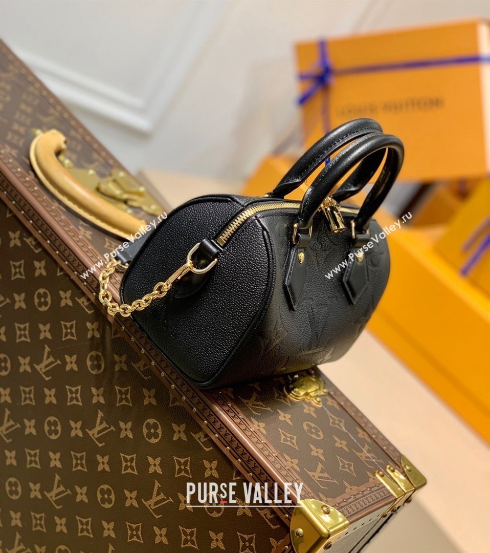 Louis Vuitton Speedy Bandoulière 20 Bag in Black Embossed Grained Leather M58953 2021 (KI-21112725)