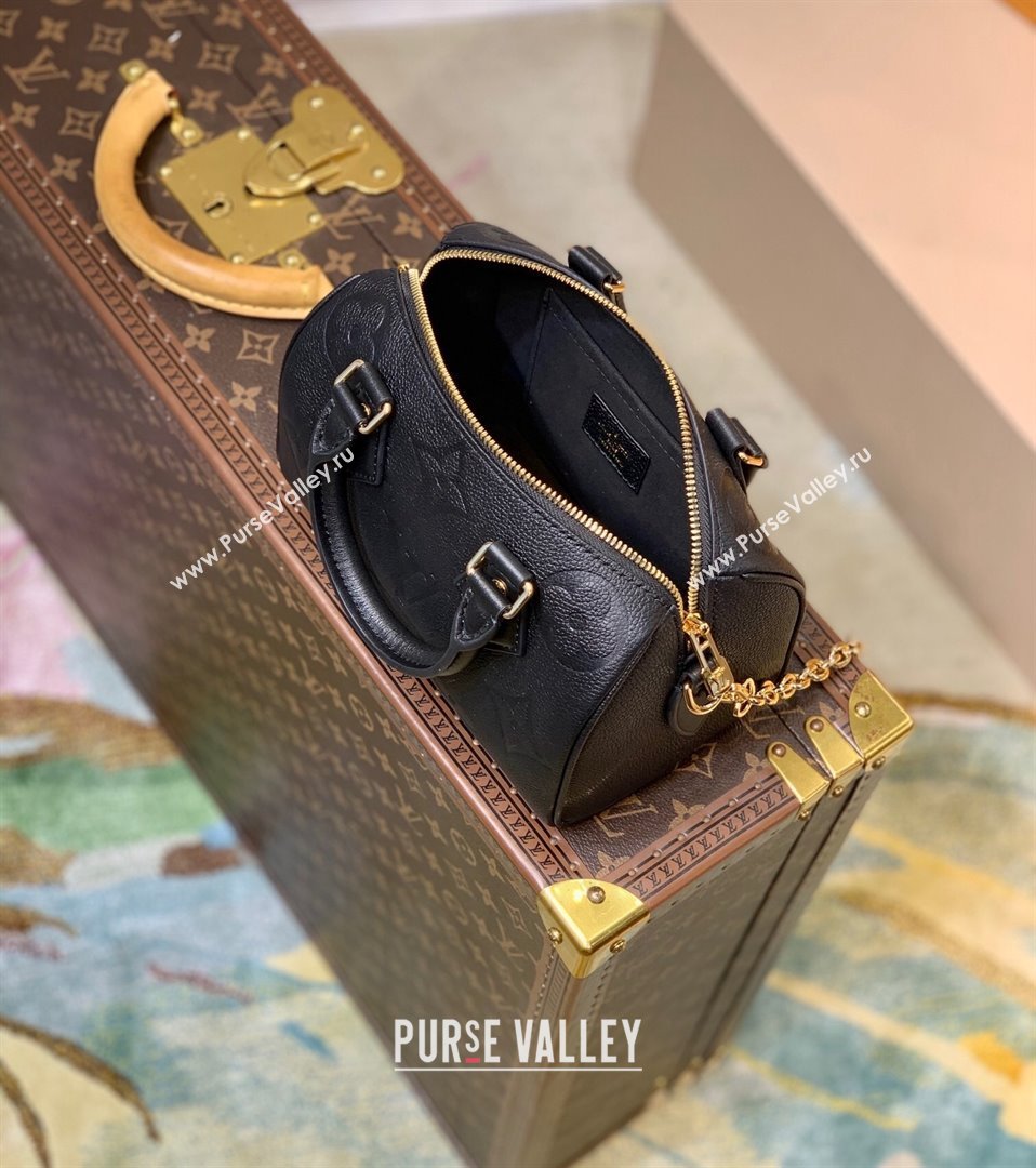 Louis Vuitton Speedy Bandoulière 20 Bag in Black Embossed Grained Leather M58953 2021 (KI-21112725)