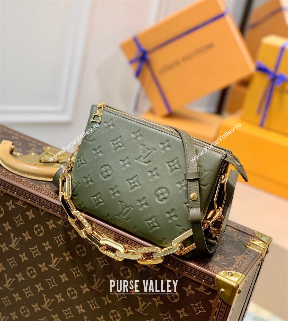 Louis Vuitton Coussin BB in Monogram Puffy Lambskin M59598 Khaki Green 2021 (KI-21112914)