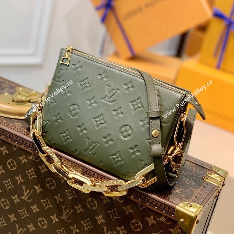 Louis Vuitton Coussin BB in Monogram Puffy Lambskin M59598 Khaki Green 2021 (KI-21112914)