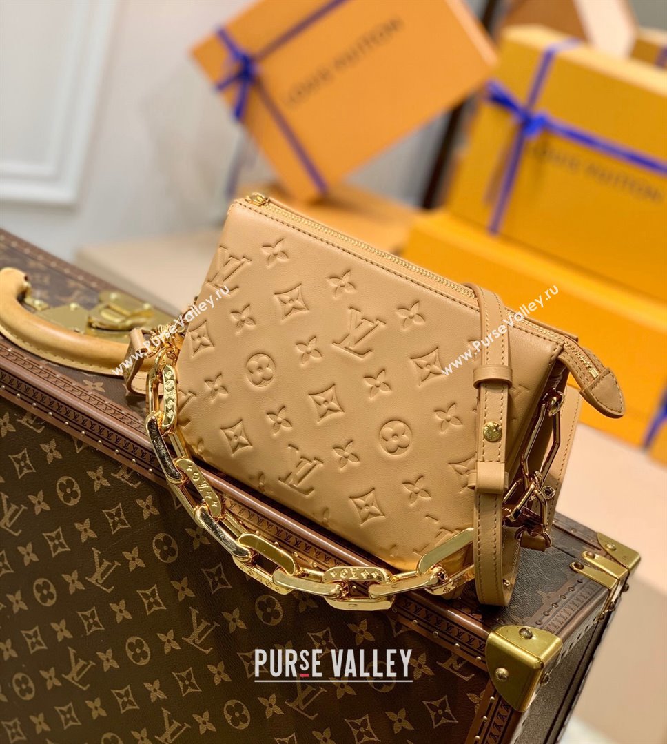 Louis Vuitton Coussin BB in Monogram Puffy Lambskin M59598 Beige 2021 (KI-21112915)