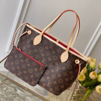 Louis Vuitton Neverfull PM Tote Bag M41000 Monogram Canvas/Red 2025 (KI-250212012)