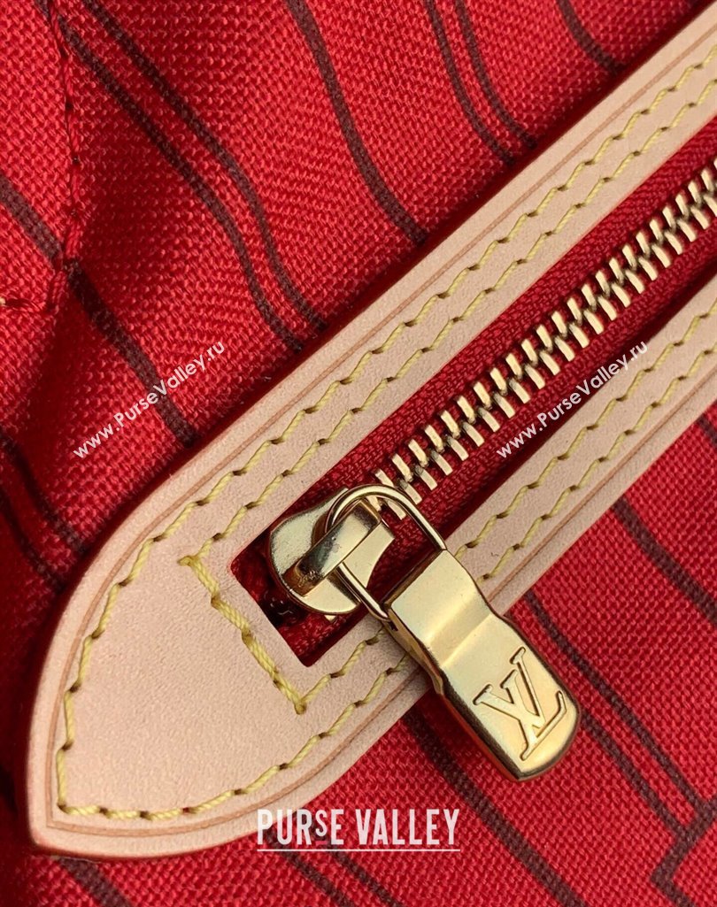 Louis Vuitton Neverfull PM Tote Bag M41000 Monogram Canvas/Red 2025 (KI-250212012)