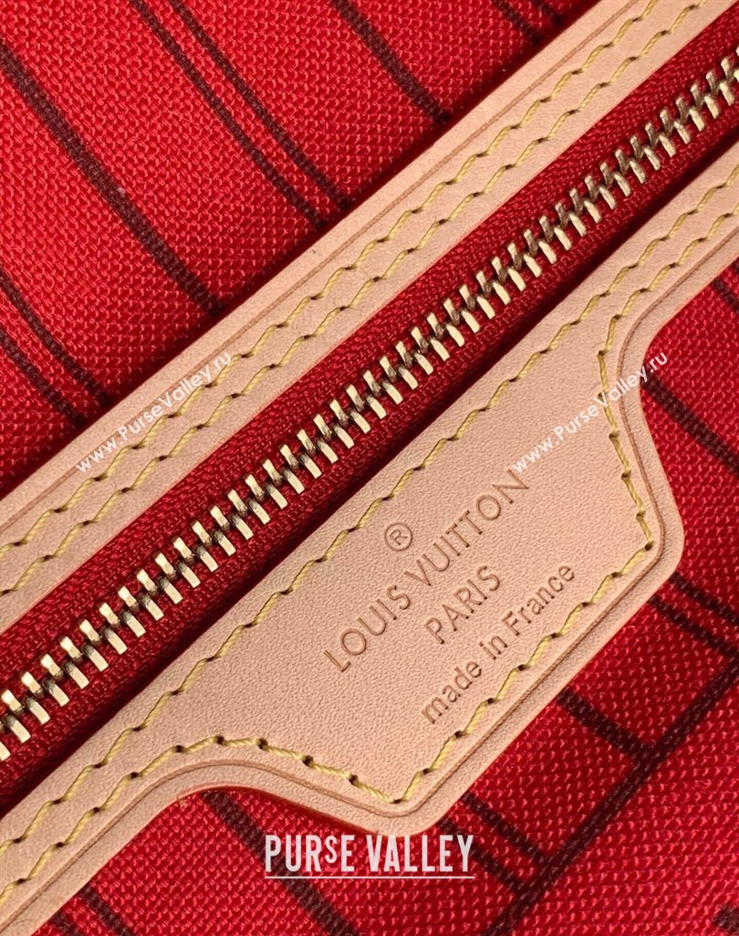 Louis Vuitton Neverfull PM Tote Bag M41000 Monogram Canvas/Red 2025 (KI-250212012)
