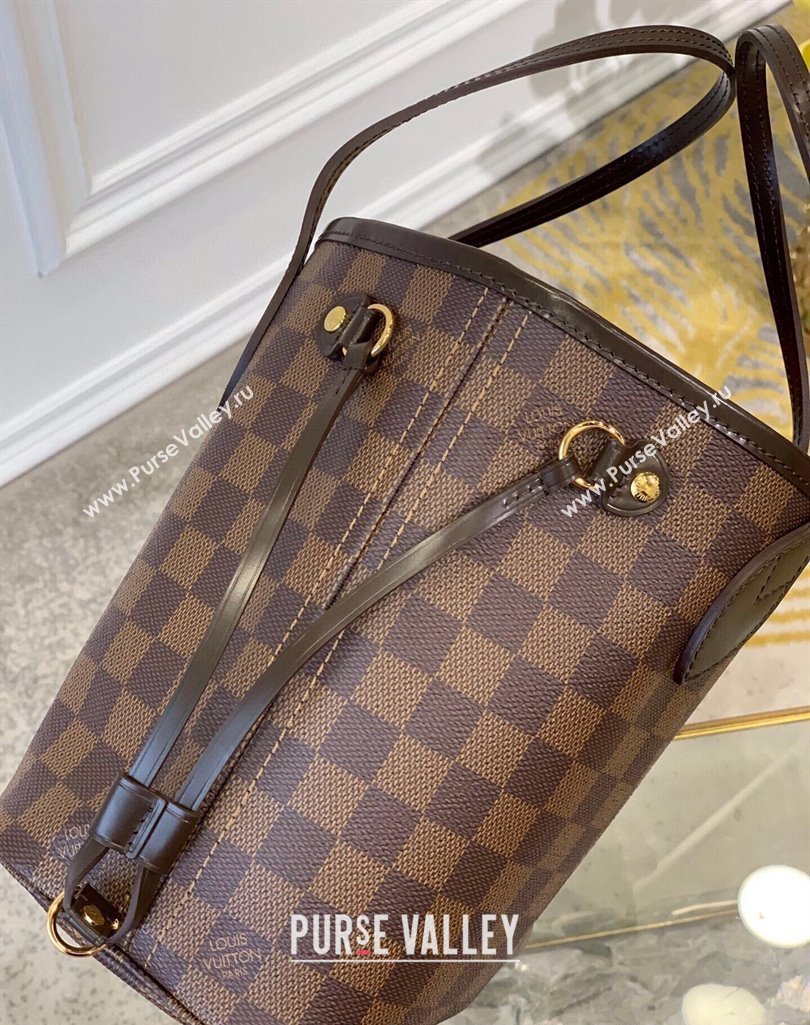 Louis Vuitton Neverfull PM Tote Bag N41359 Damier Ebene Canvas/Red 2025 (KI-250212013)