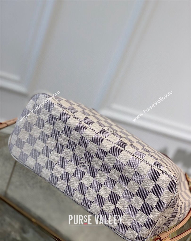 Louis Vuitton Neverfull PM Tote Bag N41362 Damier Azur Canvas/Light Beige 2025 (KI-250212010)