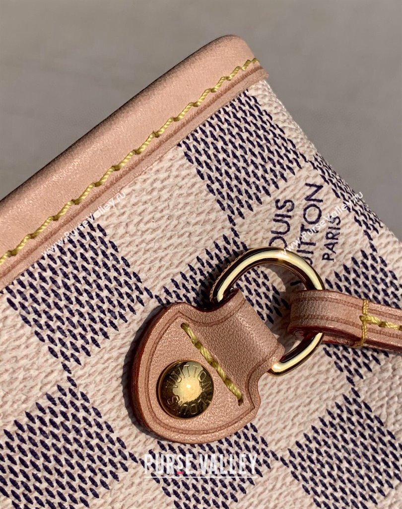 Louis Vuitton Neverfull PM Tote Bag N41362 Damier Azur Canvas/Light Beige 2025 (KI-250212010)