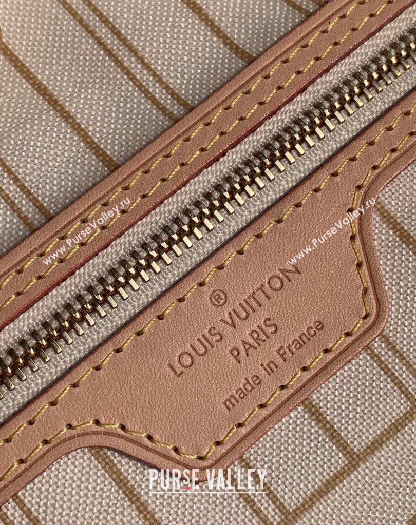 Louis Vuitton Neverfull PM Tote Bag N41362 Damier Azur Canvas/Light Beige 2025 (KI-250212010)