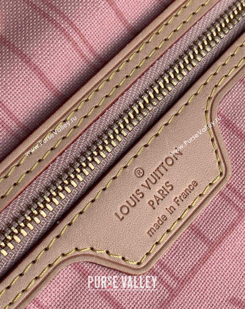 Louis Vuitton Neverfull PM Tote Bag N41362 Damier Azur Canvas/Pink 2025 (KI-250212011)