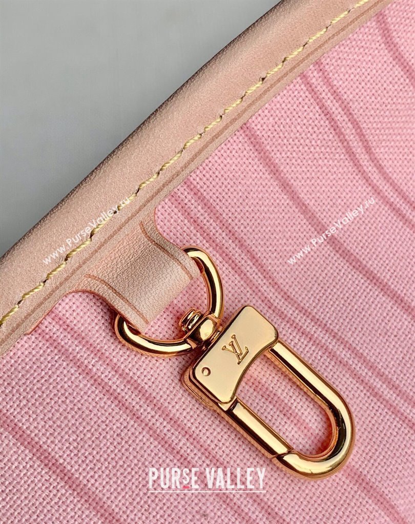 Louis Vuitton Neverfull PM Tote Bag N41362 Damier Azur Canvas/Pink 2025 (KI-250212011)