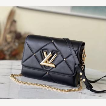 Louis Vuitton Twist MM Bag in Stud Quilted Lambskin Leather M59029 Black 2022 (KI-22012018)