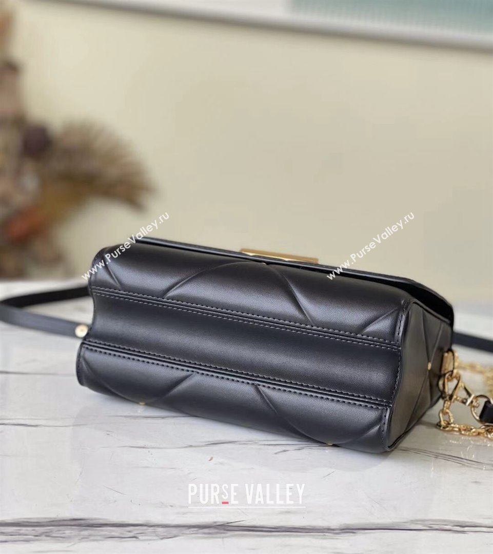 Louis Vuitton Twist MM Bag in Stud Quilted Lambskin Leather M59029 Black 2022 (KI-22012018)