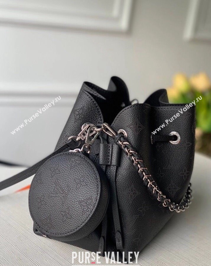 Louis Vuitton Mahina Monogram Perforated Bella Bucket Bag M57070 Black 2022 (KI-22012021)