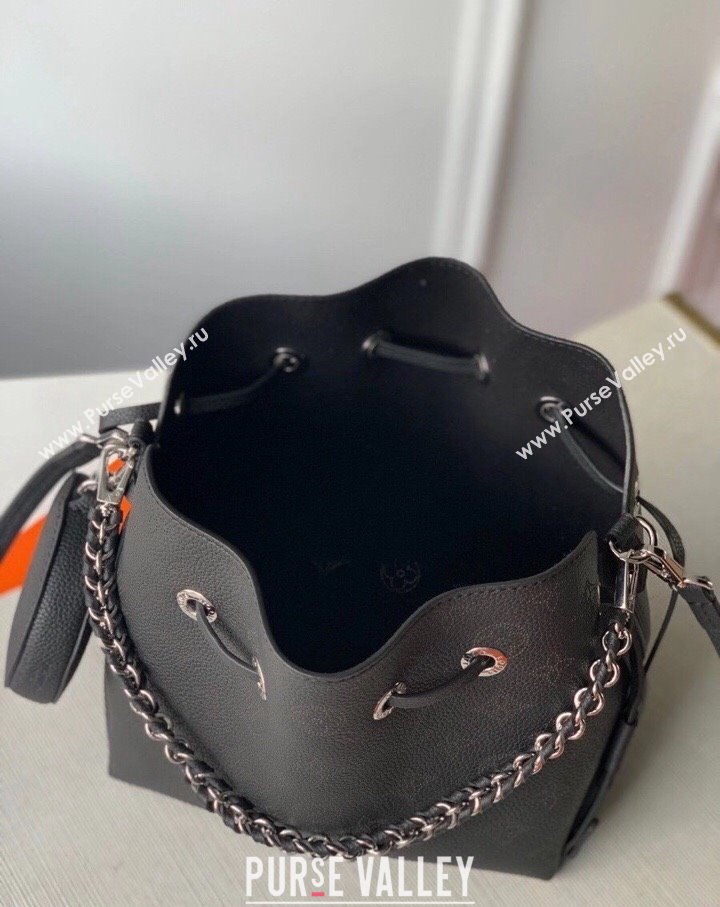 Louis Vuitton Mahina Monogram Perforated Bella Bucket Bag M57070 Black Leather 2025 (KI-250121018)