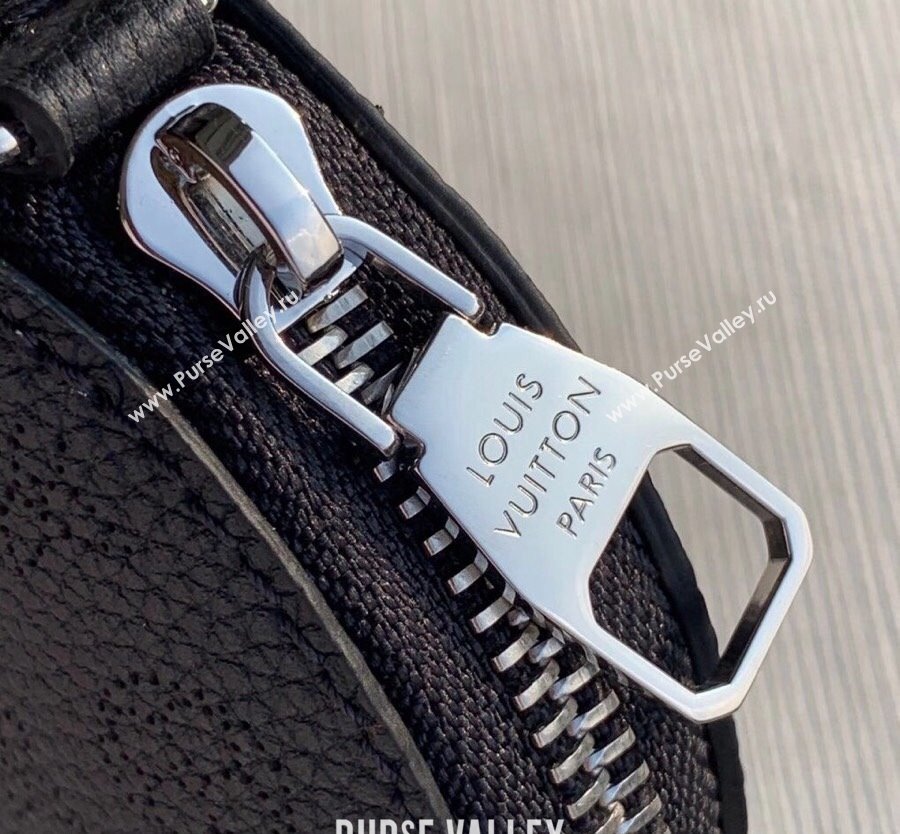 Louis Vuitton Mahina Monogram Perforated Bella Bucket Bag M57070 Black Leather 2025 (KI-250121018)