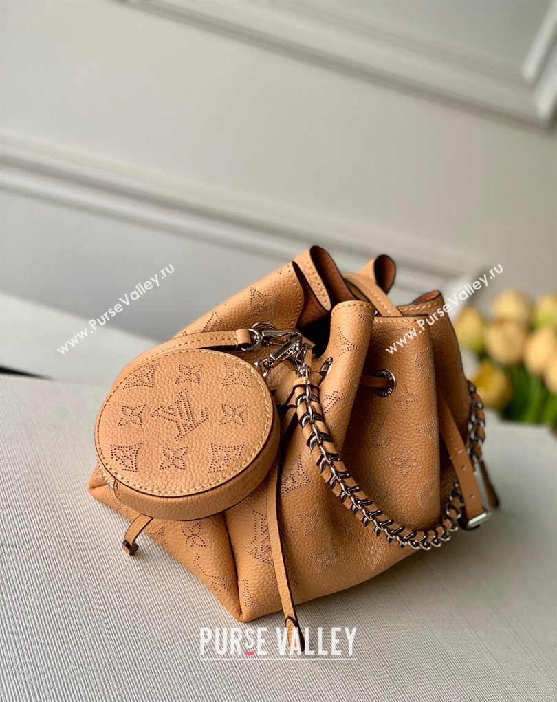 Louis Vuitton Mahina Monogram Perforated Bella Bucket Bag M59369 Clay Brown 2025 (KI-250121015)