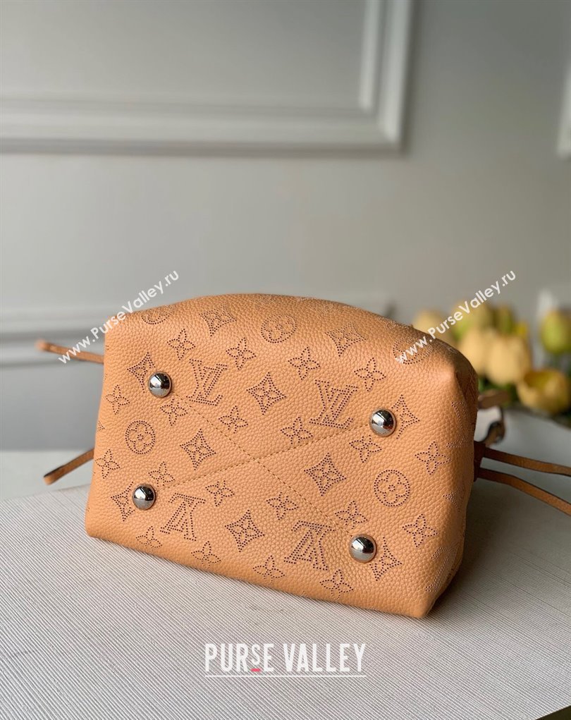 Louis Vuitton Mahina Monogram Perforated Bella Bucket Bag M59369 Clay Brown 2025 (KI-250121015)