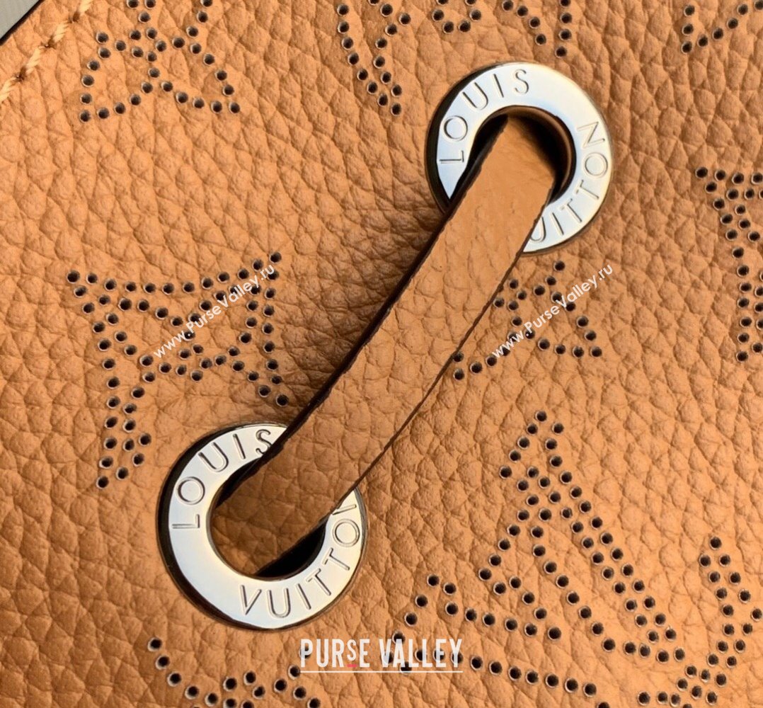 Louis Vuitton Mahina Monogram Perforated Bella Bucket Bag M59369 Clay Brown 2025 (KI-250121015)