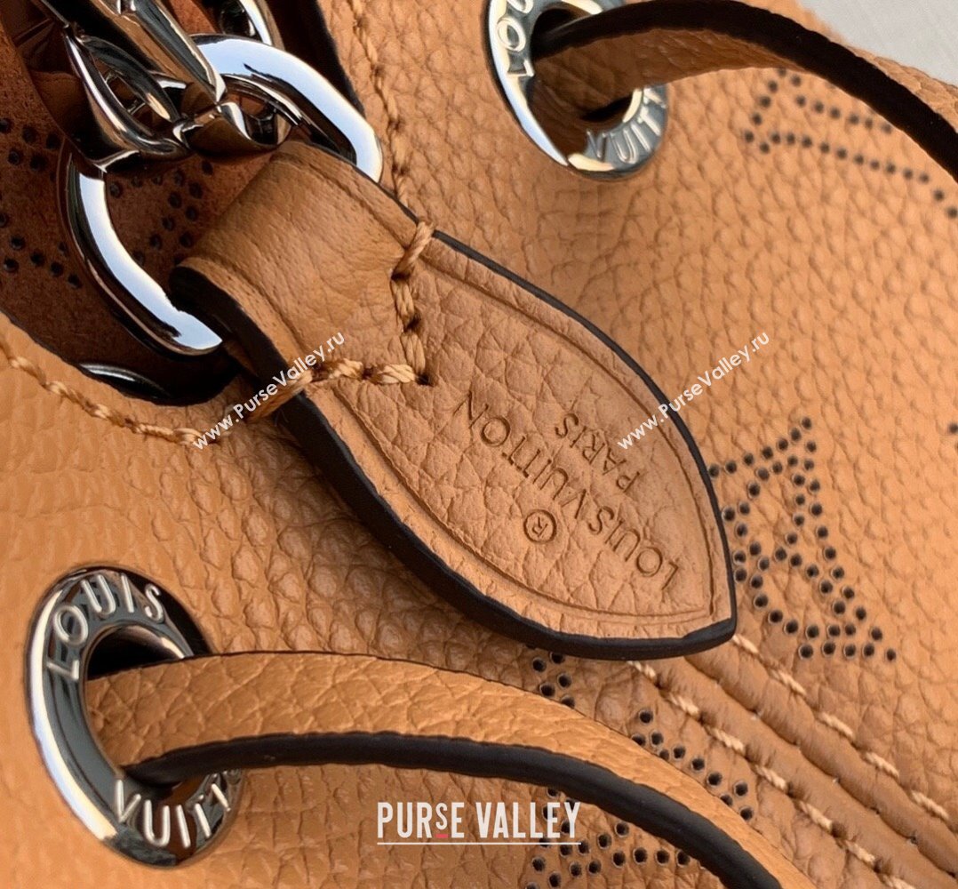 Louis Vuitton Mahina Monogram Perforated Bella Bucket Bag M59369 Clay Brown 2025 (KI-250121015)