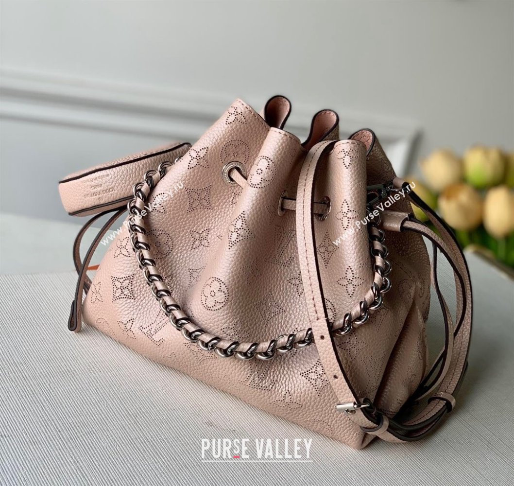 Louis Vuitton Mahina Monogram Perforated Bella Bucket Bag M57070 Pearly Pink 2022 (KI-22012024)