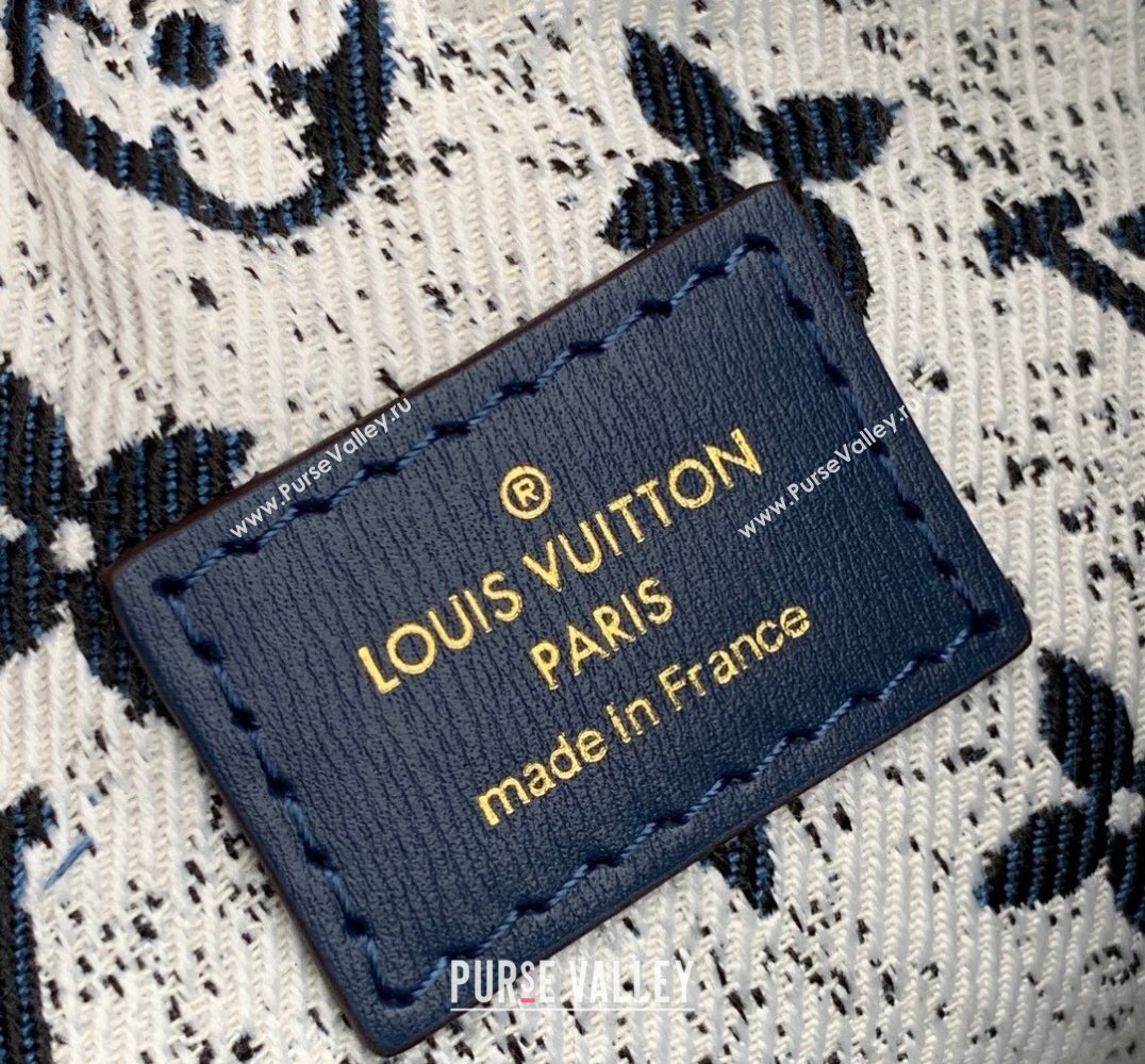 Louis Vuitton Loop Hobo Bag in Faded Denim Jacquard M81166 Navy Blue 2022 (KI-22030108)