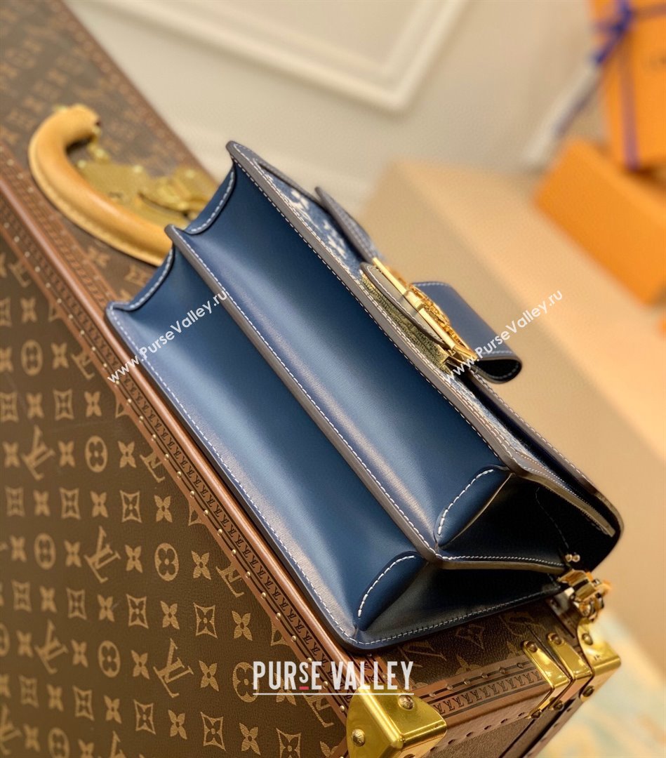 Louis Vuitton Dauphine MM Handbag in Faded Denim Jacquard M59631 Navy Blue 2022 (KI-22030109)