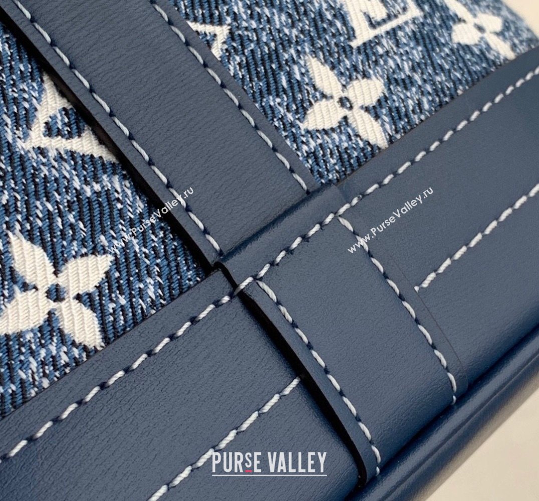 Louis Vuitton Petite Noe Bucket Bag in Faded Denim Jacquard M59606 Navy Blue 2022 (KI-22030110)