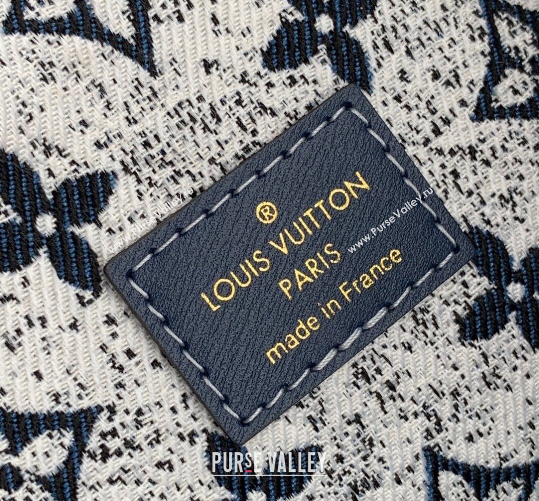 Louis Vuitton Petite Noe Bucket Bag in Faded Denim Jacquard M59606 Navy Blue 2022 (KI-22030110)